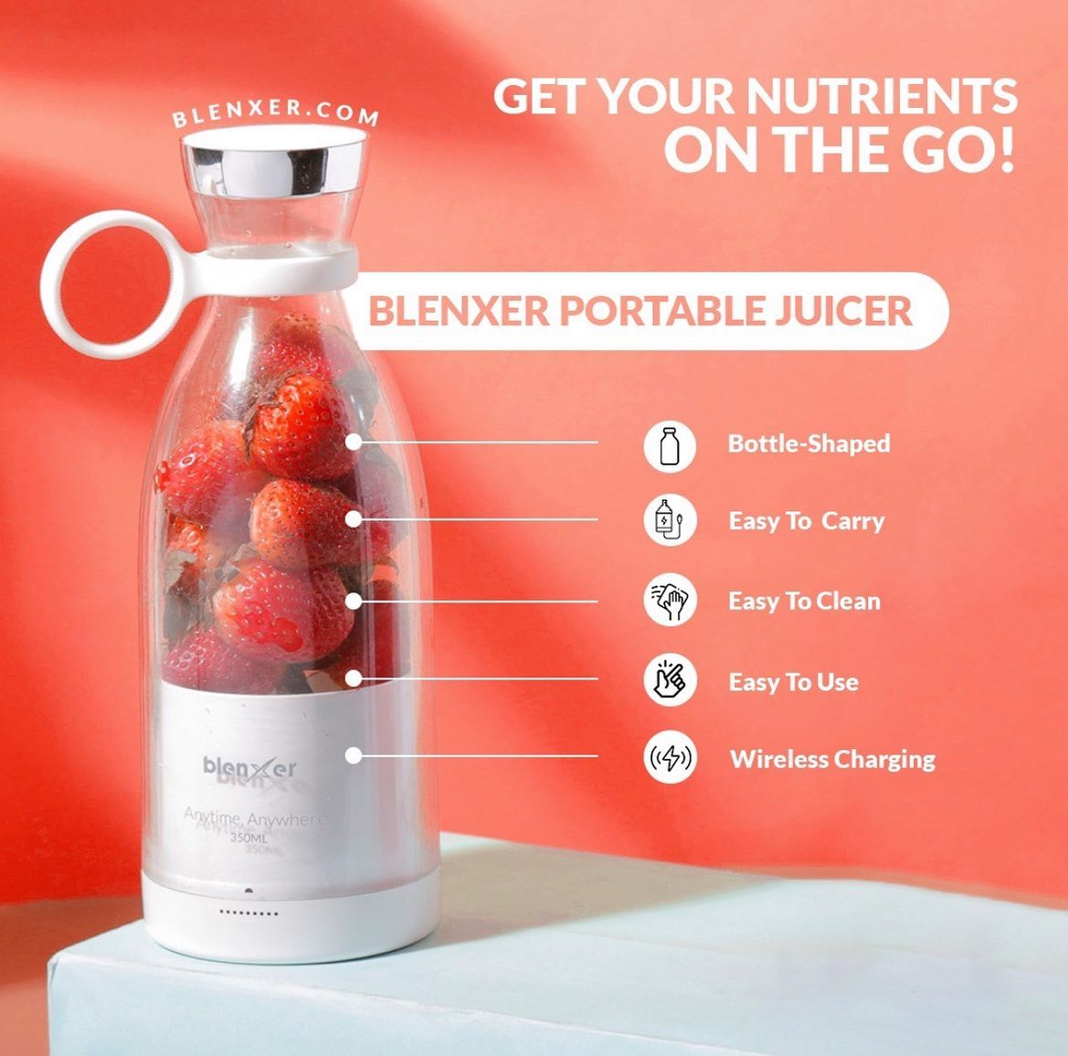 Wireless Charging Portable Electric Juicer