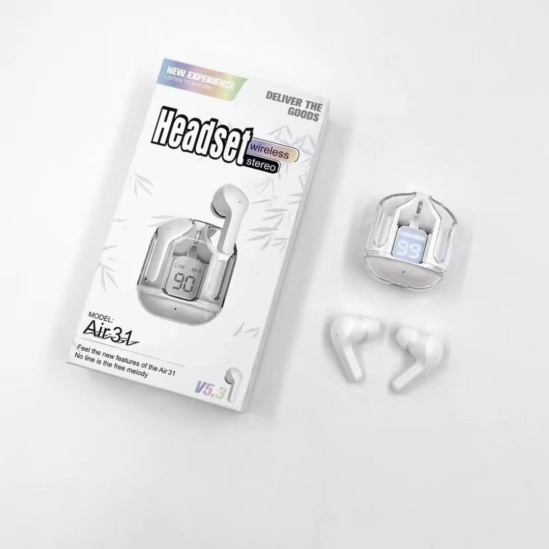 Air 31 Transparent Wireless Stereo Earbuds ( Random Colour )