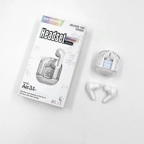 Air 31 Transparent Wireless Stereo Earbuds ( Random Colour )