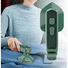 Mini Steam Iron with comfortable handle and green color